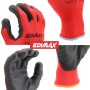 EDIMAX, Gants de Travail, Lot de 12 Paires, Anti Coupure, Resistant aux Abrasion, Niveau 3, Revêtement en Nylon PU, Polyvalent, 