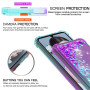 LeYi Coque Verre Trempé Lot de 2 A05S Fille Paillette Silicone Gel TPU Antichoc Kawaii Housse Turquoise Violet