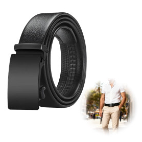Ruvan Ceinture Homme, Ceinture Automatique En Cuir Pour Homme, Ceinture Ajustable À Boucle Automatique Pour Hommes, Largeur 35mm