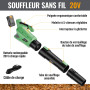 WORKPROX Souffleur de Feuilles Axial sans Fil 20V, Souffleur à Batterie 4,0 Ah avec Chargeur, Vitesse d'air Maximale 144 km/h et