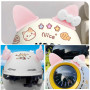 DOKRIN Casques intégraux pour moto,Lot de 6 autocollants décoratifs pour casque, oreilles de chat, nœuds, mignons, pour voiture