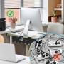 GLOSKIN Cable Management en 2 Pièces, Aucun Perçage Requis, Goulotte Passe Cable,Organisateur de Cable des Câbles pour Le Stocka