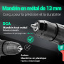 DCA Perceuse à percussion sans fil 20V Brushless, 55Nm de couple max, mandrin tout métal 13mm, 18+1+1 réglages de couple (0–450/