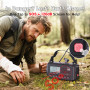 Radio Numérique Dab+/Dab/FM, Radio Solaire Portable avec Manivelle, 5000mAh Batterie Rechargeable, Écran LCD, Port USB, Prise Ca