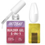 INTOBAS Kit Gel de Construction Ongle 15ml, Builder Gel pour Ongle Avec 100Pcs Chablon Ongles pour Extensions, Gummy Base Pose A