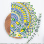 Kotkiddy 20 Serviettes en Papier Citron Carreaux Bleus Jaunes Serviettes jetables décoration de Table pour fête
