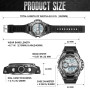 PINIDOUS Montre Homme Montre Digital Sport Homme M ilitaire étanche,Grand écran Analogique Digital Montre avec Alarme,LED,Chrono