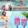 Nivofu Maillot de Bain Fille Enfant 3-12 Ans, Sirène Plage Maillot de Bain, Une Pièce Maillot de Bain en Tissu Souple à Séchage 
