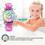 Delycazy Montre Enfant, 12 et 24 Heures Mouvement à Quartz Montre pour Enfants Fille Garçon, Cadeau Fille Garçon 4 5 6 7 8 Ans