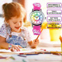Delycazy Montre Enfant, 12 et 24 Heures Mouvement à Quartz Montre pour Enfants Fille Garçon, Cadeau Fille Garçon 4 5 6 7 8 Ans