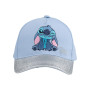 Disney Lilo & Stitch - Casquette de baseball réglable pour fille et garçon - Avec visière pailletée - Bleu - 52 cm, bleu, taille