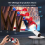 TEKXDD Vidéoprojecteur Portable WiFi/Bluetooth, Projecteur 4K Compatible 1080P Natif 180° Rotation Keystone Auto pour Home Ciném