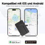 MiLi MiCard Wallet Tracker pour Android & iOS, Carte de Suivi Bluetooth Rechargeable sans Fil avec Carte de Visite NFC, Compatib