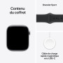 Apple Watch Series 11 [GPS 46 mm] Montre connectée avec boîtier Gris sidéral et Bracelet Sport Noir. Score de Sommeil, Moniteur 