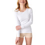 Damart T-Shirt Thermolactyl Col Rond, Côtes Molletonnées Haut Thermique Femme (Lot de 1)