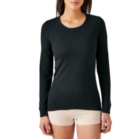 Damart T-Shirt Thermolactyl Col Rond, Côtes Molletonnées Haut Thermique Femme (Lot de 1)