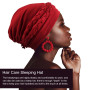 DRESHOW Femmes Africaine Turban pré-noués Tresse Torsadée Bonnet Chimio Casquette de Perte de Cheveux Chapeau
