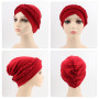 DRESHOW Femmes Africaine Turban pré-noués Tresse Torsadée Bonnet Chimio Casquette de Perte de Cheveux Chapeau