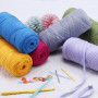 Uiopa Fil Crochet pour Sac, 200g/60m Fil Polyester Chunky Tshirt Yarn, Laine Tshirt Crochet Trapilho pour Sacs, Paniers, Tapis, 
