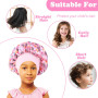KASESSS 3 Pièces Bonnet Satin Cheveux Nuit Enfant, Élastique et Réutilisable, Soie Licorne pour Filles et Garçons de 2 à 8 Ans