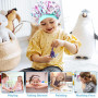 KASESSS 3 Pièces Bonnet Satin Cheveux Nuit Enfant, Élastique et Réutilisable, Soie Licorne pour Filles et Garçons de 2 à 8 Ans