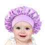 KASESSS 3 Pièces Bonnet Satin Cheveux Nuit Enfant, Élastique et Réutilisable, Soie Licorne pour Filles et Garçons de 2 à 8 Ans