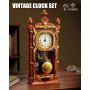 TYCOLE Horloge murale vintage classique jouet avec véritable fonction horloge et manuelle – pendule mécanique branchable – décor
