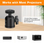 CISSIYOG Support videoprojecteur, support projecteur, réglable en hauteur, pied videoprojecteur pivotant à 360°, support videopr