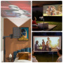 CISSIYOG Support videoprojecteur, support projecteur, réglable en hauteur, pied videoprojecteur pivotant à 360°, support videopr