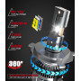 Tongruiting Ampoules H4 LED 130W 32000LM, 6000K Blanche Phare pour Voiture, 1:1 Lampes de Phares Remplacement pour Kit de Conver