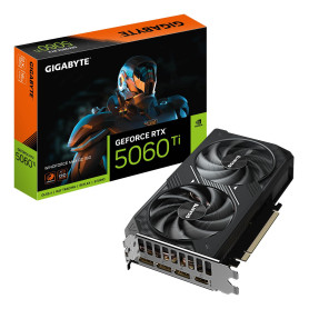 GIGABYTE GeForce RTX 5060 Ti WINDFORCE MAX OC 16G Carte Graphique – 16 Go GDDR7, 128 bits, PCI-E 5.0, 2587 MHz Fréquence du proc