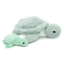 Les DÉGLINGOS PTIPOTOS by SAUVENOU Tortue Maman/Bebe Bleu - Peluche bébé Toute Douce - Idée Cadeau de Naissance - 29cm, Menthe