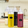 Nadisean 4 Pcs Bouteille Sauce 1000ml, 32oz Flacon Sauce, Plastique Squeeze Bottle, Réutilisable Bouteille à Sauce avec 1 Brosse