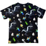 T-shirt enfant Creeper Minecraft - T-shirt garçon noir en coton avec imprimé officiel - T-shirt enfant gadget Minecraft - Idée c