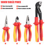 FOURROBBER Jeu de VDE tournevis et de pinces isolés,Kit de tournevis électrique isolé de 1000V avec testeur de tension, Électric