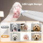 YAZEKY Tondeuse pour Pattes Chien Silencieuse, Tondeuse pour Pattes Chien Chat Professionnelle avec Lumière LED, Toilettage pour
