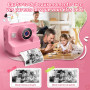 Appareil Photo Instantané pour Enfants - 1080P 2,4", Mode Video et Selfie avec Papier d'impression et Carte 32 Go, Jouet Cadeau 