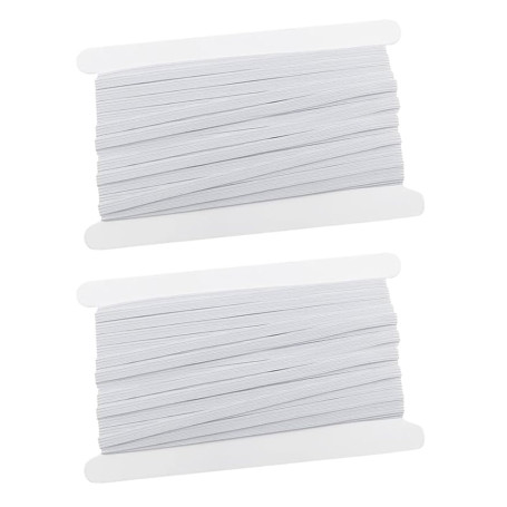 AMSGANK Élastique Couture 6 mm x 10 m, Bandes Élastique à Coudre Blanc Elastique Perruque Bande Elastique Couture Large Ceinture
