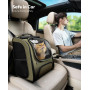 Pecute Sac Transport Chat Petit Chien Extensible, Sac a Dos Chat Respirant, Sac de Transport pour Chat avec Matelas en Peluche A