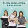 Koala Babycare Une écharpe de portage facile à enfiler, réglable, unisex - Porte-bébé multifonctionnel pour jusqu’à 9 kg - Noir 