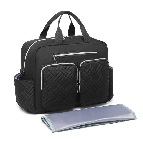 Kono Sac à Dos à Langer Bébé Grande Capacité, Imperméable, 18 Poches avec Poche Isotherme et Matelas à Langer, Sac de Maternité 