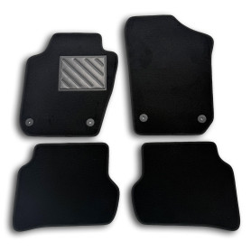 Tapis de Sol pour Seat Ibiza 6J 2008-2017 Fix Rond sur Mesure, antidérapant, Talonnette en PVC, Fixation d'ancrage