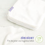 Bambino Mio, Lingettes bébé lavables Extra+, Saines, Zéro déchet, Deux utilisations, Lot de 10, Neige - L'emballage peut varier