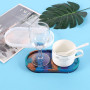 Moule en Silicone Transparent pour Plateau Ovale - 2 Pièces - Pour Résine Époxy, DIY Dessous-de-Verre