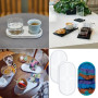 Moule en Silicone Transparent pour Plateau Ovale - 2 Pièces - Pour Résine Époxy, DIY Dessous-de-Verre