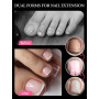 EBANKU 120PCS Poppit Ongle Kit pour Orteils 75ml Slip Solution, Longue Carré Capsules Popits Ongle Pédicure d'extension Kit Matt