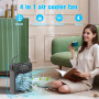 Climatiseur Mobile,MiNi Climatiseur Mobile Silencieux Portable, Refroidisseur D'air 4 en 1, 3 Vitesses, Fonction De Synchronisat