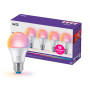 WiZ Ampoule LED connectée A60, Multicolore et Blanc ajustable, Culot E27, Équivalent 60 W, 2200-6500 K, 806 lumens, Intensité ré