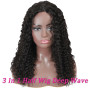 Perruque Bresilienne Half Wig Human Hair 200 Densité Deep Wave Glueless Headband Wigs Perruque Femme Naturelle Cheveux Human Hai