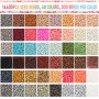 EuTengHao Perles de Rocaille en Verre 8/0 pour Kit de Fabrication de Bracelets, Colliers, Bijoux - 3mm, 48 Couleurs, Dépoli et L